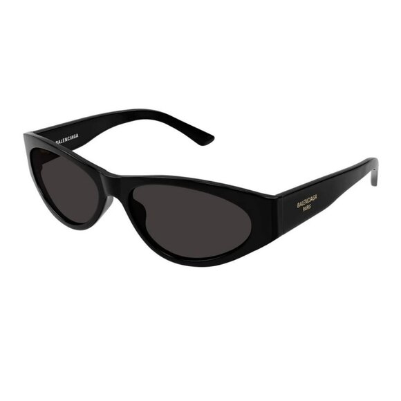 NWT BALENCIAGA SUNGLASSES BLACK WOMEN OVAL EYEWEAR BALENSIAGA - Picture 1 of 4